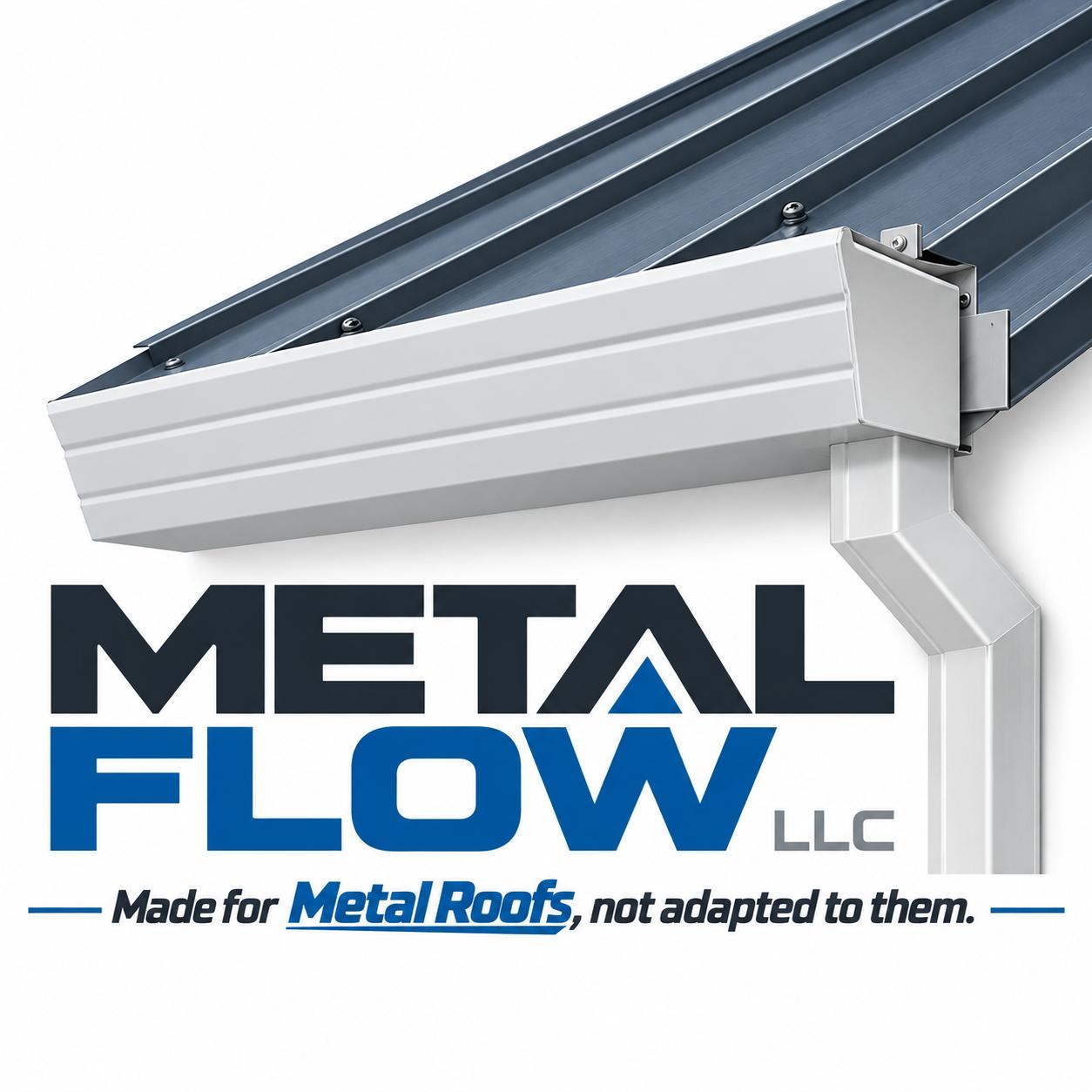 Gray Roof / White Gutter metal roof and gutter combination